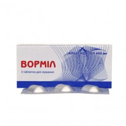 Вормил (аналог Альдазол, Альбендазол) жевательные таблетки 400 мг N3 в Пскове и области фото